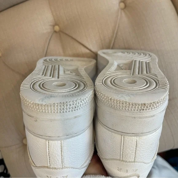 Nike Air Force 1 White Metallic Gold Shoe Strings CZ0326 101 Men’s Size 12 - Picture 11 of 12